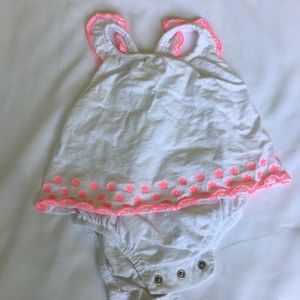 White and hot pink tank top. OshKosh